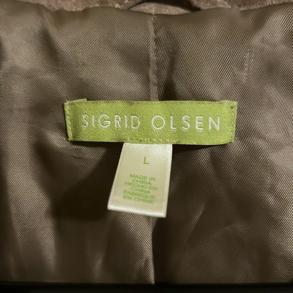 Sigrid Olsen fully lined genuine suede coat for women. Size L - Picture 4 of 8